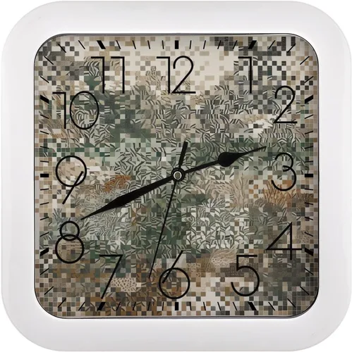 Vista 16 de 10" Square Modern Wall Clock,Art Chicken Animal Painting Print Kitchen Clocks Wall Battery Operated,Silent Non Ticking Unique Funny Cute Wall Clock
