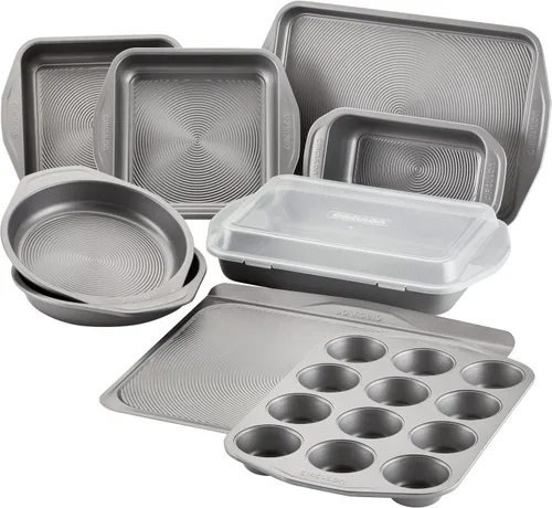 Vista 14 de Circulon Total Bakeware - Juego de horno tostador antiadherente y sartén personal para pizza, 4 piezas