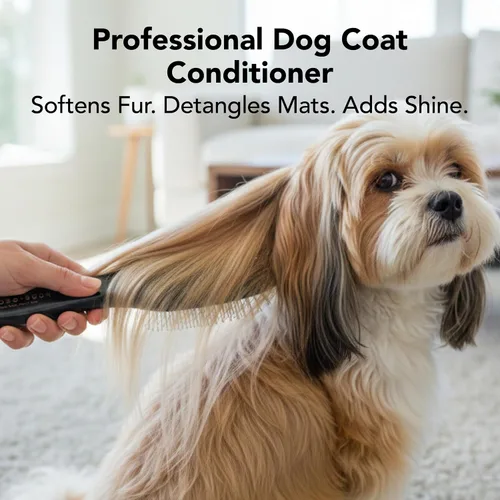 Vista 3 de Pride and Groom The Leave in - Acondicionador y desenredante en aerosol para perros fabricado en Estados Unidos con ingredientes limpios y aroma