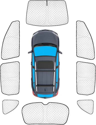 Vista 14 de KMF 6 piezas de parasoles gruesos para Mazda 3 Hatchback (No Sedán) 2014-2018 Accesorios, parasoles completos para parabrisas y ventanas de coche