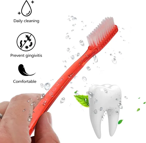 Vista 2 de HEALLILY Paquete de 12 cepillos de dientes Super Bristle para adultos, cerdas duras para eliminar eficazmente las manchas, cómodo mango