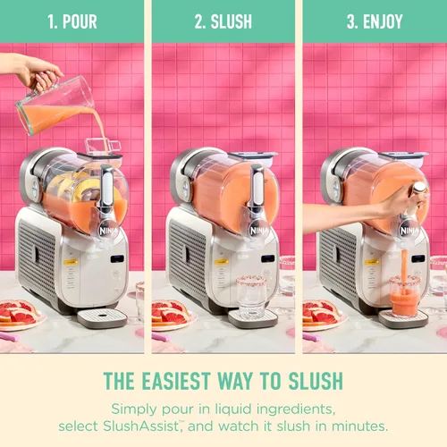 Vista 3 de Ninja SLUSHi XL - Máquina inteligente para bebidas congeladas y máquina Crema