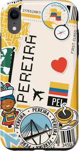Vista 25 de Flight Boarding Pass Tag Label to Destination Pereira Case for iPhone 16