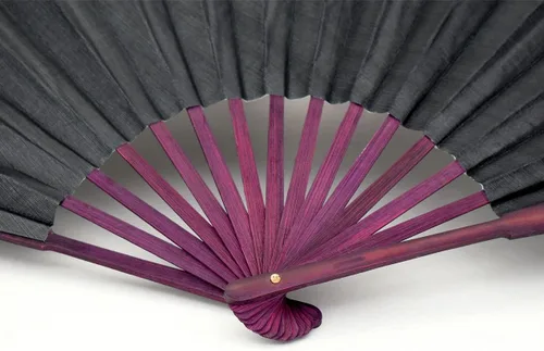 Vista 2 de Ventilador de mano plegable chino con artesanía tradicional china de 13 pulgadas