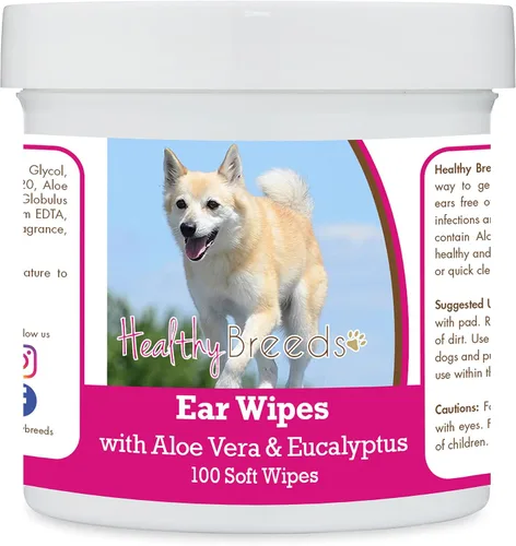 Vista 122 de Healthy Breeds Affenpinscher Toallitas de limpieza de oídos con aloe y eucalipto para perros, 100
