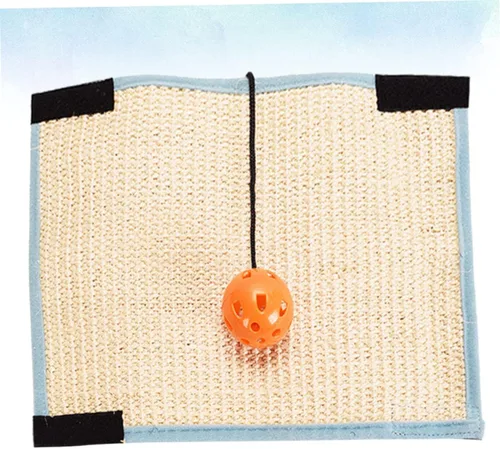 Vista 3 de POPETPOP Práctico gato Rascador Pad juguete sisal bola redonda decoración muebles sofá mesa protector Mat para gatos