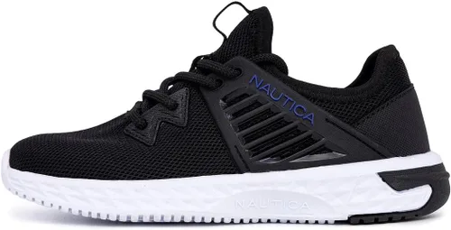 Vista 2 de Nautica Zapatos deportivos con cordones para niños, cómodos zapatos para correr para niños y niñas, niños pequeños y grandes