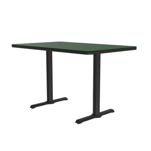 Vista 34 de Correll Mesa de bar redonda de 30 pulgadas, mesa de cóctel de comedor de 29 pulgadas de alto, parte superior laminada de nogal duradero, base