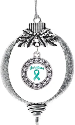 Vista 364 de Inspired Silver - Adorno de cromosoma 21 con dije de círculo de plata con joyas de circonita cúbica
