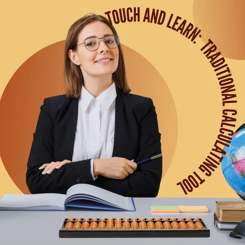 Vista 7 de Flexzion SorobanAbacus para adultos y niños – Soroban japonés de plástico de 11 pulgadas con 5 cuentas y 17 varillas para aprendizaje