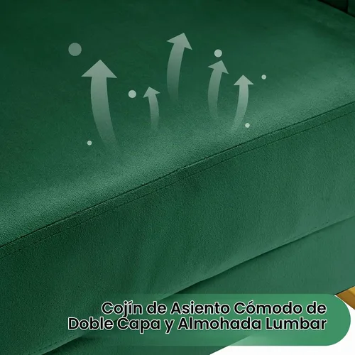 Vista 5 de BarberPub Silla de sala de estar, silla de tecnología de uñas con cojín, sillón de manicura para técnico de uñas, equipo de salón de spa para Verde
