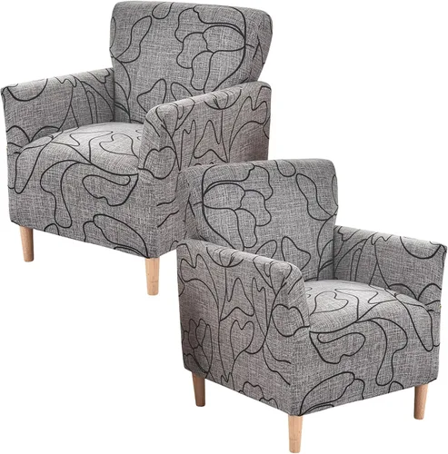 Vista 7 de Fundas de jacquard para sillón de banquete, fundas suaves para sillón de 1 pieza, fundas elásticas para silla de sala de estar, antideslizantes
