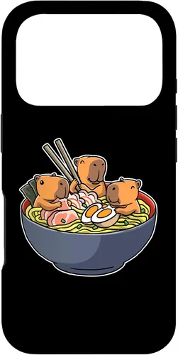 Vista 30 de Capybara Eating Ramen Funda para iPhone 17