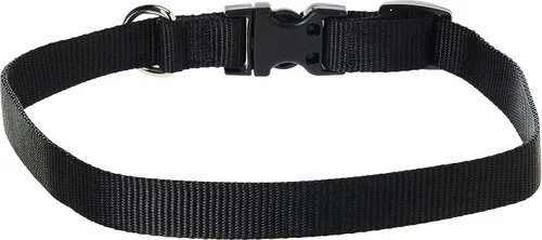 Vista 2 de Collar para perros, ajustable para perros pequeños a grandes. 3/4 de pulgada. De LupinePet, Negro