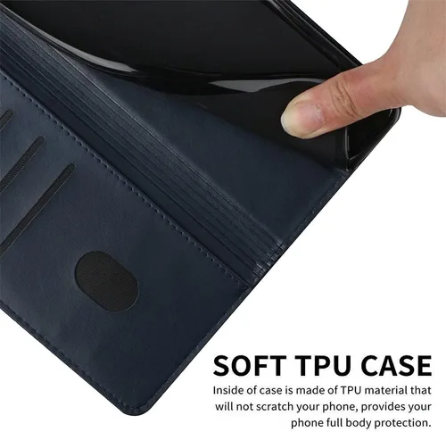 Vista 4 de GYHOYA Funda para Xiaomi Poco X5 Pro 5G Wallet Case, Xiaomi Poco X5 Pro 5G Funda de cuero Flip Folio con tarjeteros Kickstand Característica Azul