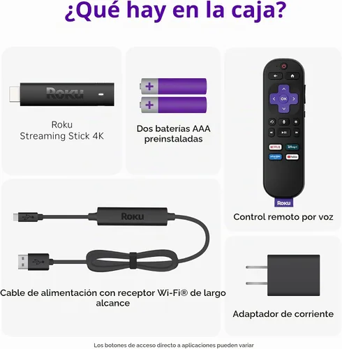Vista 15 de Roku Streaming Stick 4K con control remoto por voz - HDR10+ y Dolby Vision