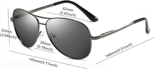 Vista 2 de OwO fotocromático aviador polarizado gafas de sol de conducción para hombres y mujeres anti-deslumbrante protección UV, grande