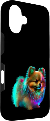 Vista 3 de Funda para iPhone 16 con diseño de raza de cachorro de Pomerania para mujeres o niñas