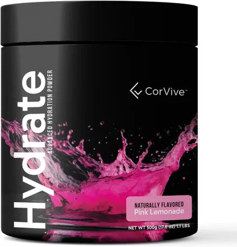 Vista 8 de CorVive Mezcla de bebida con electrolitos hidratantes, sabor a limonada rosa, certificado NSF, electrolitos, vitamina C, magnesio, zinc, potasio