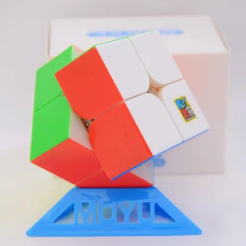 Vista 5 de Bukefuno MoYu RS2M 2022 - Cubo magnético de velocidad 2x2 sin calcomanías Magic MFJS RS 2M 2x2 rompecabezas cubo Moyu RS2M 2x2 2022 Speed RS2 M Cube