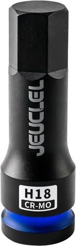 Vista 21 de Vaso de Punta de Impacto Hexagonal de 4mm, H4 Vaso Allen de Impacto de 1/2 Pulgada, Adaptador de Destornillador Hexagonal Alargado de Acero Cr-Mo