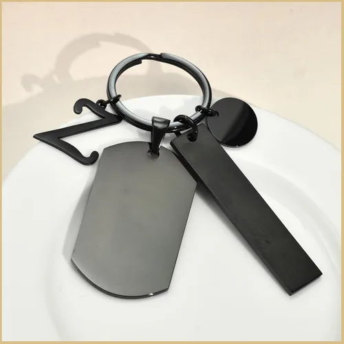 Vista 4 de VNOX Llavero personalizado de regalo para hombres, llaveros personalizados para marido, papá, hijo, regalo de San Valentín, cumpleaños, Navidad