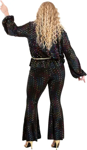 Vista 4 de Disfraz de reina de discoteca para mujer, talla grande