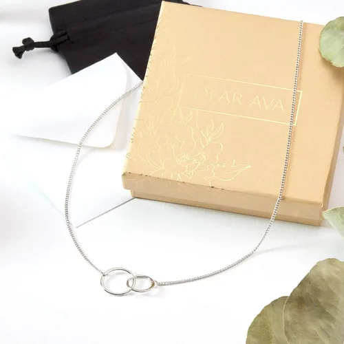 Vista 7 de Dear Ava Collar de regalo para mujeres y niñas, colgante de joyería moderna ajustable, idea de regalo de amor para ella con tarjeta sincera, regalos