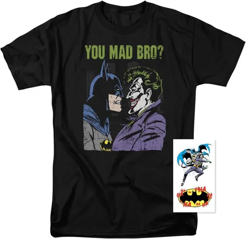 Vista 2 de Popfunk Camiseta y pegatinas clásicas de Batman V.The Joker You Mad Bro