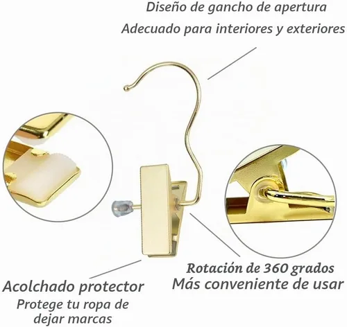 Vista 5 de Ganchos para botas de 4.5 pulgadas, ganchos de metal dorados para colgar guantes, zapatos, ganchos de lavandería, extensiones de cabello, clips