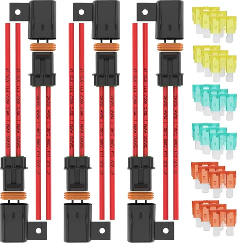 Vista 10 de Paquete de 10 portafusibles ATO ATC sellados impermeables Kit