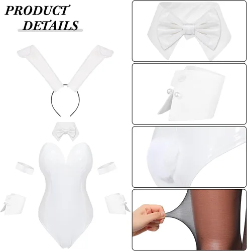 Vista 6 de Valentine Women Bunny Costume Bunny Bodysuit Cosplay Anime Role Costume