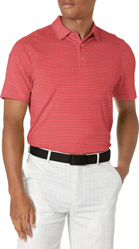 Vista 9 de Cutter & Buck Polo Drytec Forge a rayas de lápiz que absorbe la humedad para hombre Negro