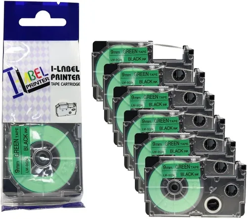 Vista 6 de LW cintas compatibles 3/8" Series label-it cintas, Negro y azul