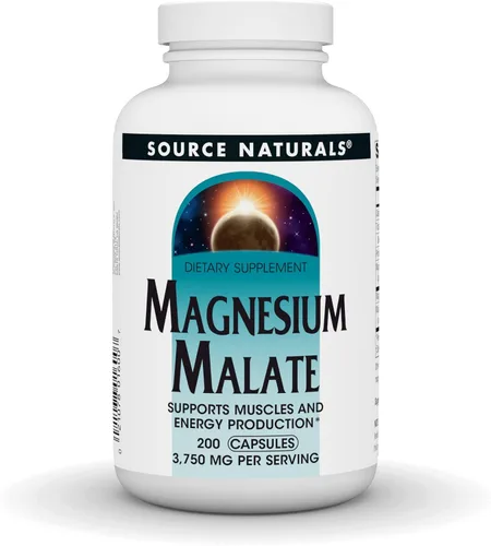 Vista 6 de Source Naturals Malato de Magnesio, Apoya los Músculos y la Producción de Energía*, Sin OGM, Suplemento de Magnesio Apto para Vegetarianos, 3,750 MG