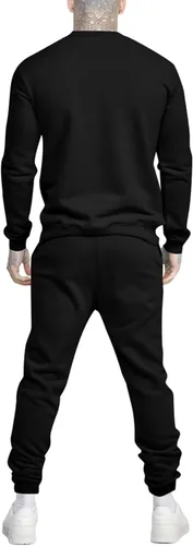 Vista 4 de Uni Clau Conjunto deportivo casual de 2 piezas para hombre, de manga larga, para correr y correr