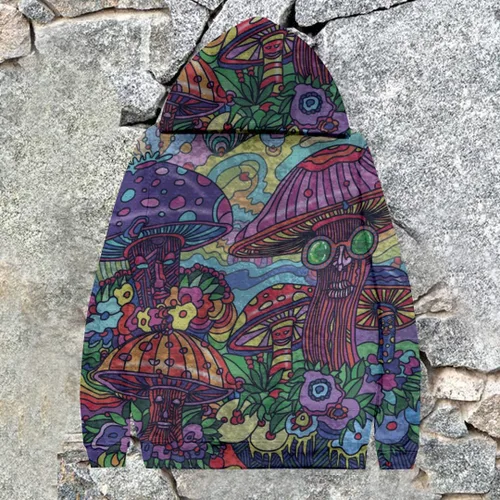 Vista 2 de Sudadera con capucha con estampado digital para hombre
