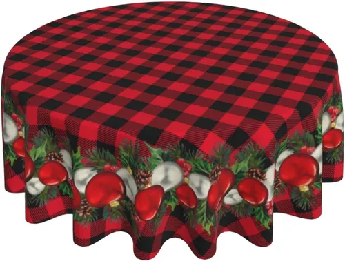 Vista 11 de Mantel redondo de camuflaje militar de 60 pulgadas, impermeable, poliéster, verde militar, camuflaje, mantel decorativo para vacaciones, cocina