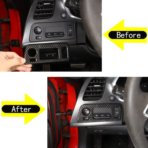 Vista 7 de Sekhyna Cubierta de marco convertible para panel de interruptor de techo, ABS, 1 unidad, compatible con Corvette C7 Stingray 2014-2019 para consola