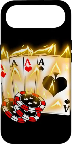 Vista 27 de Burning Four Aces Poker Cool Quad Aces Poker Player Gift Case for iPhone 17