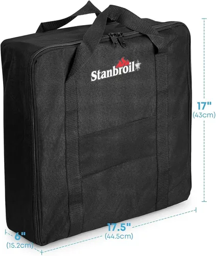 Vista 2 de Bolsa de transporte Stanbroil para parrilla de mesa Blackstone de 17 pulgadas sin capucha metálica, negra