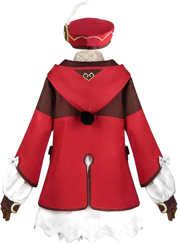 Vista 4 de Genshin Hu Tao - Traje de cosplay de Venti Klee uniforme de Halloween conjunto completo de trajes para mujer