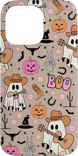 Vista 20 de Funda retro occidental para iPhone 11 Pro Max Fantasma Fantasma Vaquero de Halloween