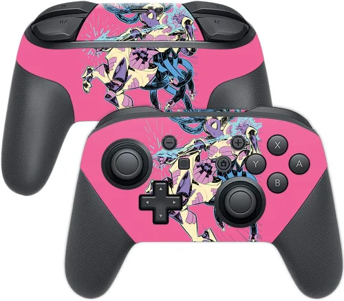 Vista 31 de MightySkins Skin compatible con Nintendo Switch Pro Controller - Alien Battle Funda protectora de vinilo duradera y única Fácil de aplicar