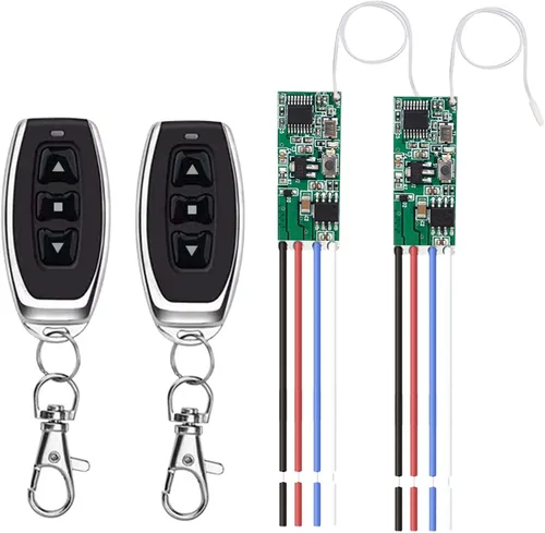 Vista 9 de Interruptor del módulo del controlador de la impulsión de 12V DC hacia adelante y hacia atrás 2A, DC 3V ~ 16V 433Mhz RF inalámbrico remoto eléctrico