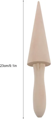 Vista 2 de Molde de rodillo de pizzela, cono de madera gofres helado cono pizza pastelería herramienta de moldeo