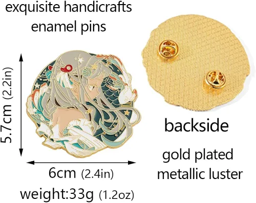 Vista 2 de Pines de anime Hanako Kun para inodoro, figuras de dibujos animados de manga TBHK, broches de solapa esmaltados Yashiro Nene Hanako-kun, Acero