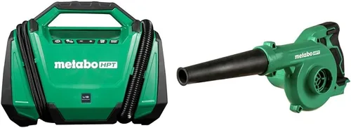 Vista 18 de Metabo HPT Inflador de doble función inalámbrico multivoltios de 18 V, inflador de aire portátil con modos de alta presión y alto volumen, presión