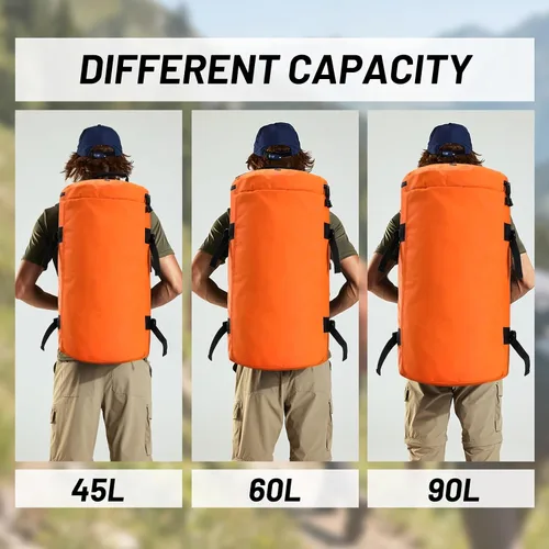 Vista 28 de MIER Mochila deportiva grande con compartimento para zapatos, resistente y resistente al agua, azul marino, 45L