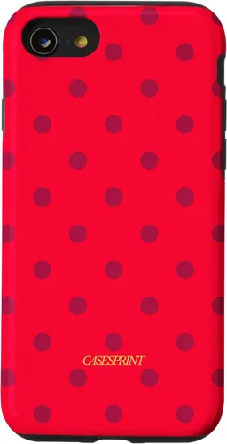 Vista 18 de Carcasa para iPhone 17 con diseño de lunares de sandía rojos